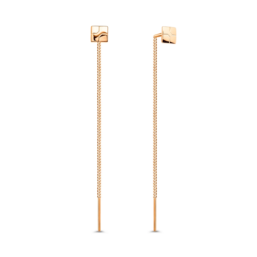 Серьги из красного золота 585 пробы 2