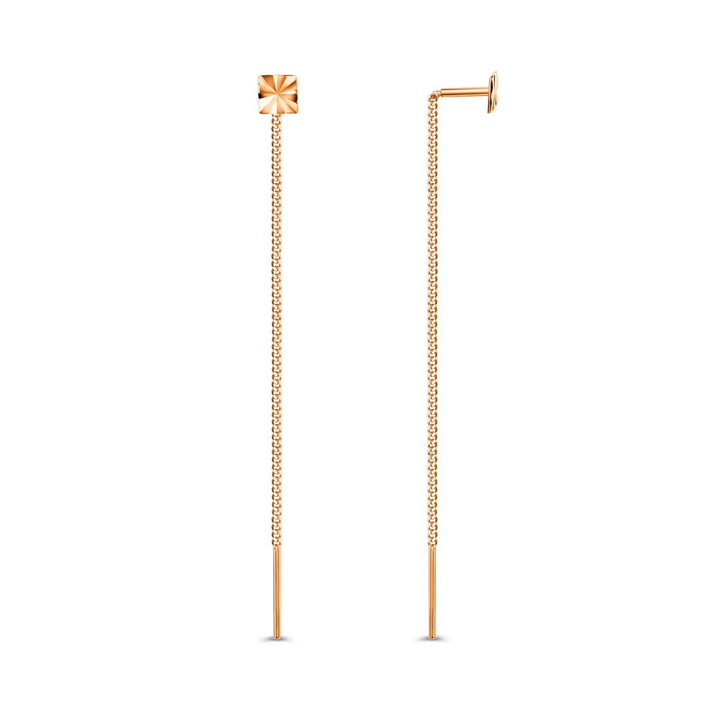 Серьги из красного золота 585 пробы 3