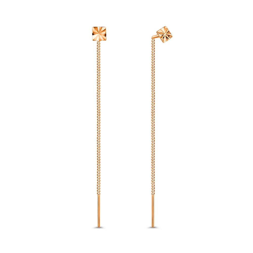 Серьги из красного золота 585 пробы 2