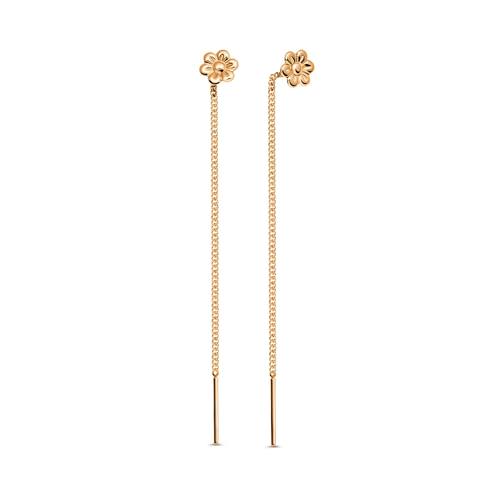 Серьги из красного золота 585 пробы 2