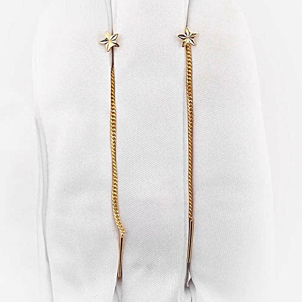 Серьги из красного золота 585 пробы 1