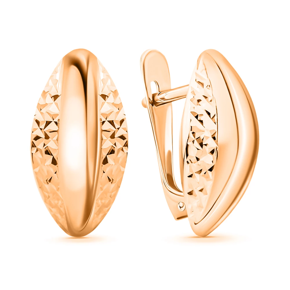 Серьги из красного золота 585 пробы 2
