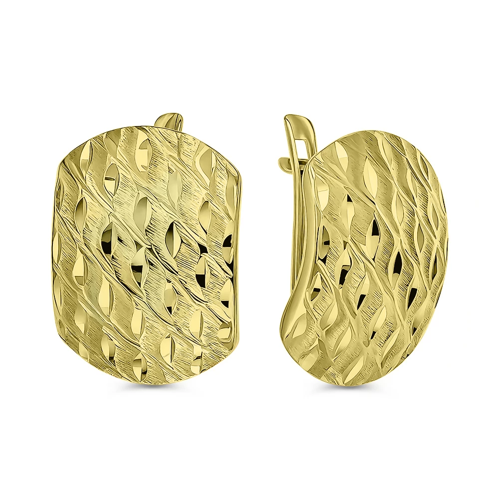 Серьги из желтого золота 585 пробы