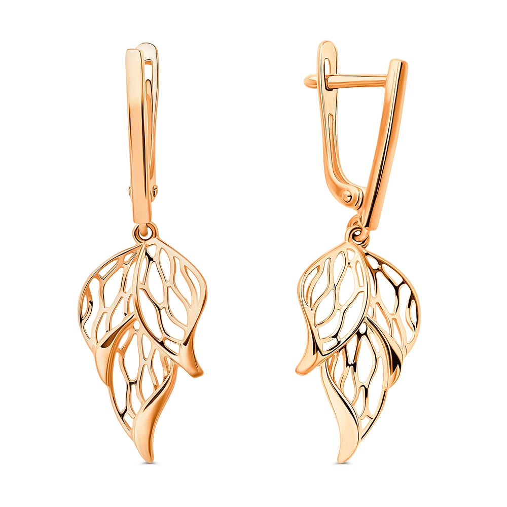 Серьги из красного золота 585 пробы