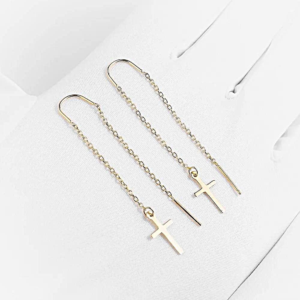 Серьги из красного золота 585 пробы 1