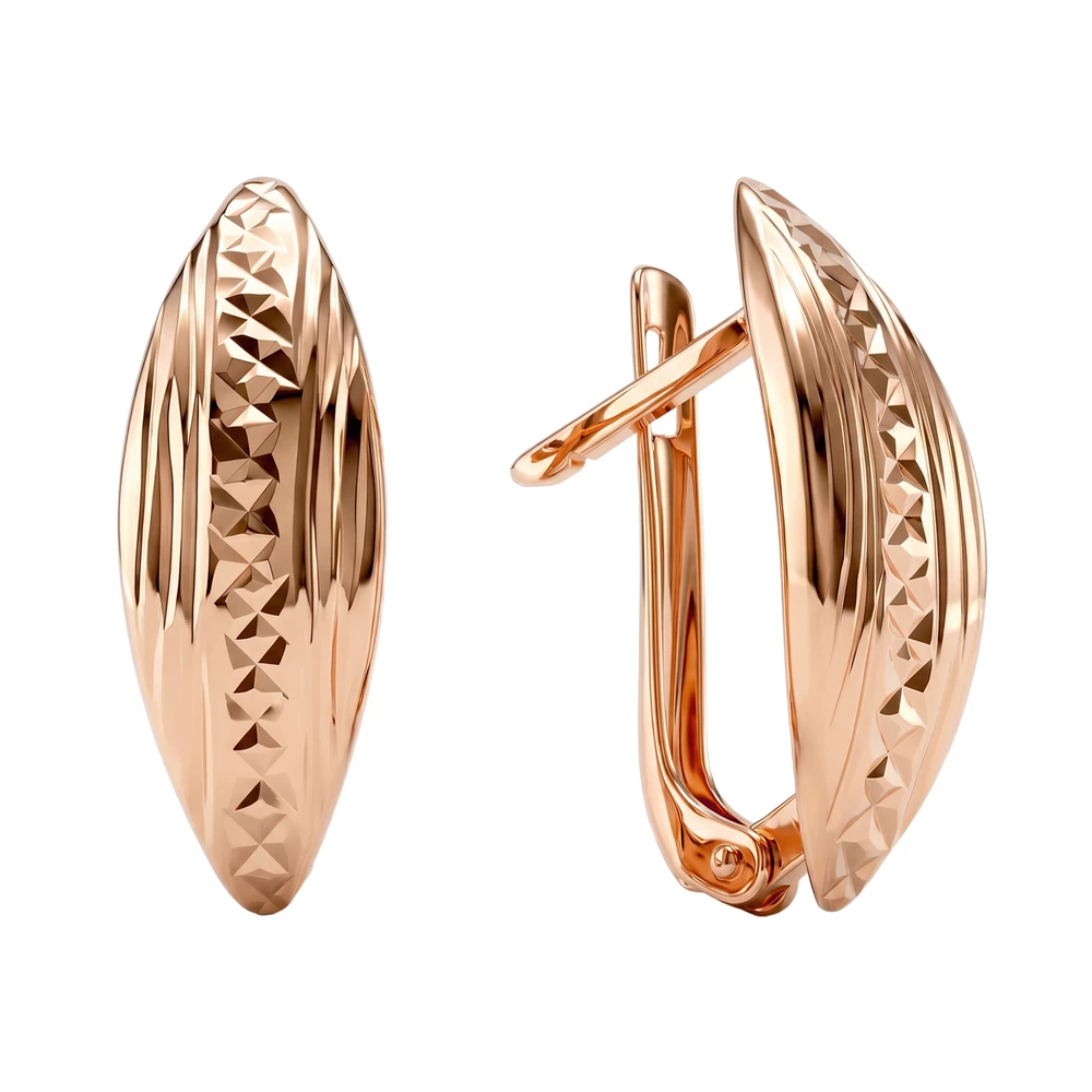 Серьги из красного золота 375 пробы