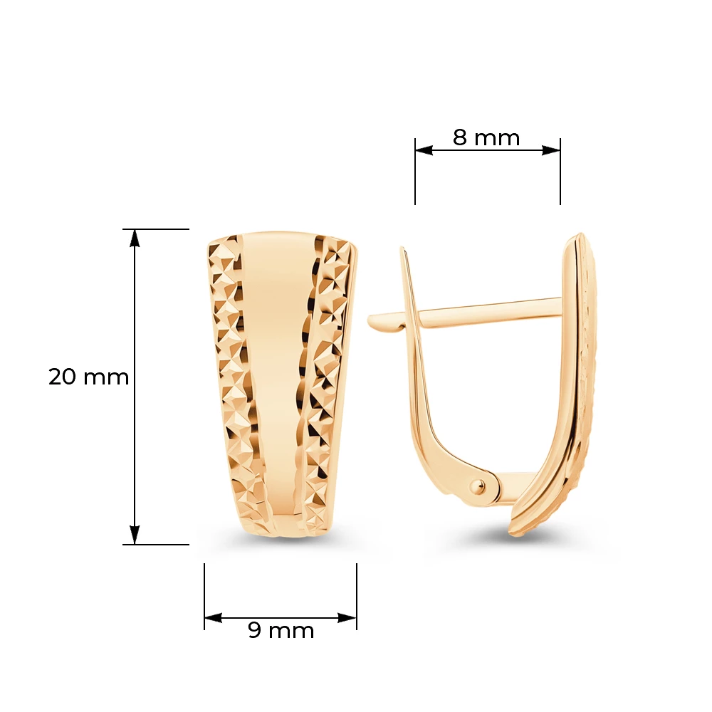 Серьги из красного золота 585 пробы 4