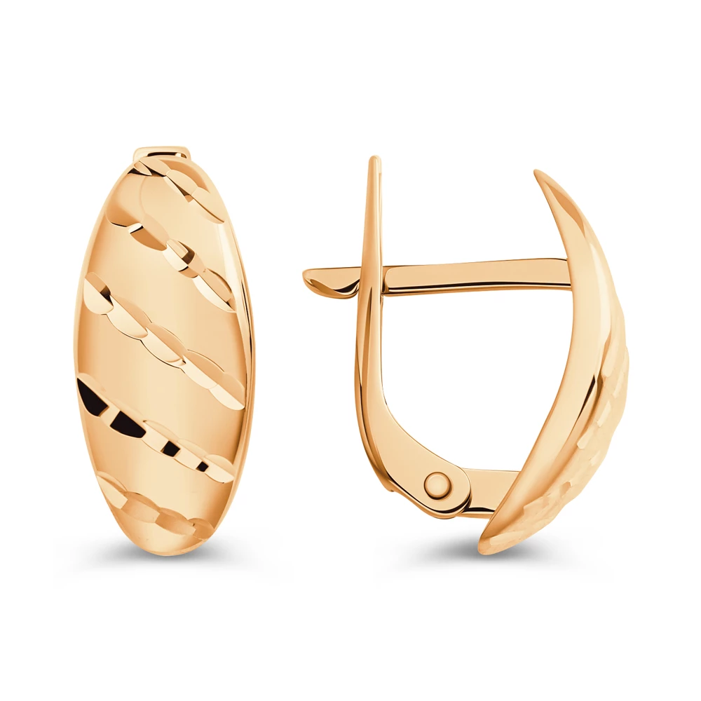 Серьги из красного золота 585 пробы 3
