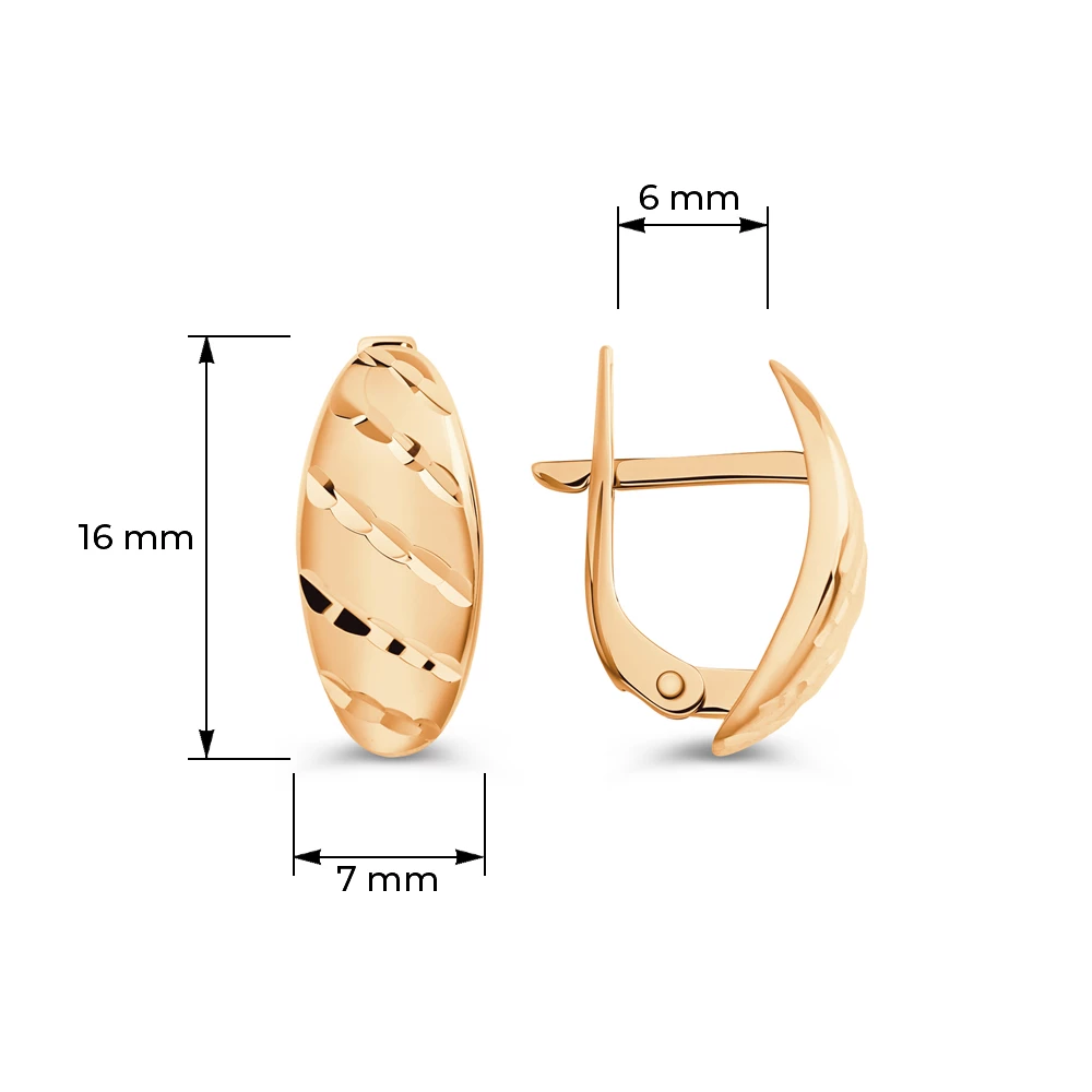 Серьги из красного золота 585 пробы 4