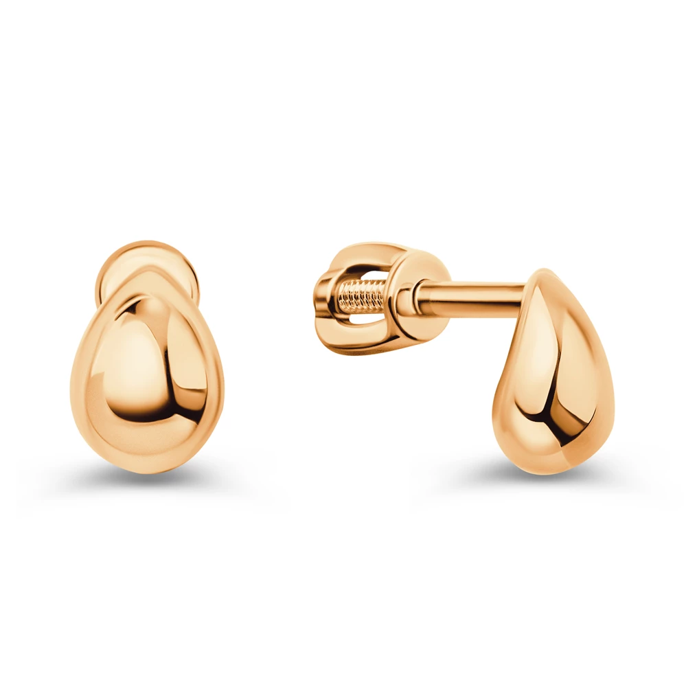 Серьги из красного золота 585 пробы