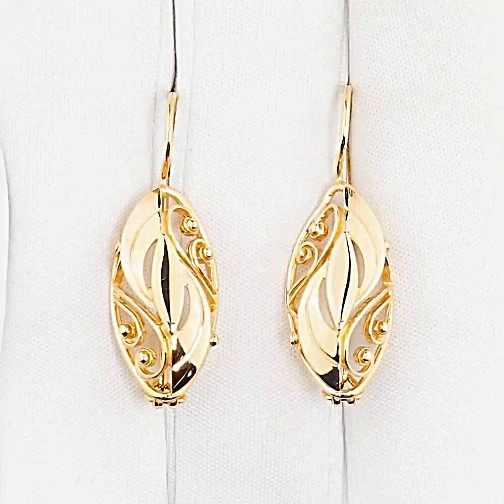 Серьги из красного золота 585 пробы 1