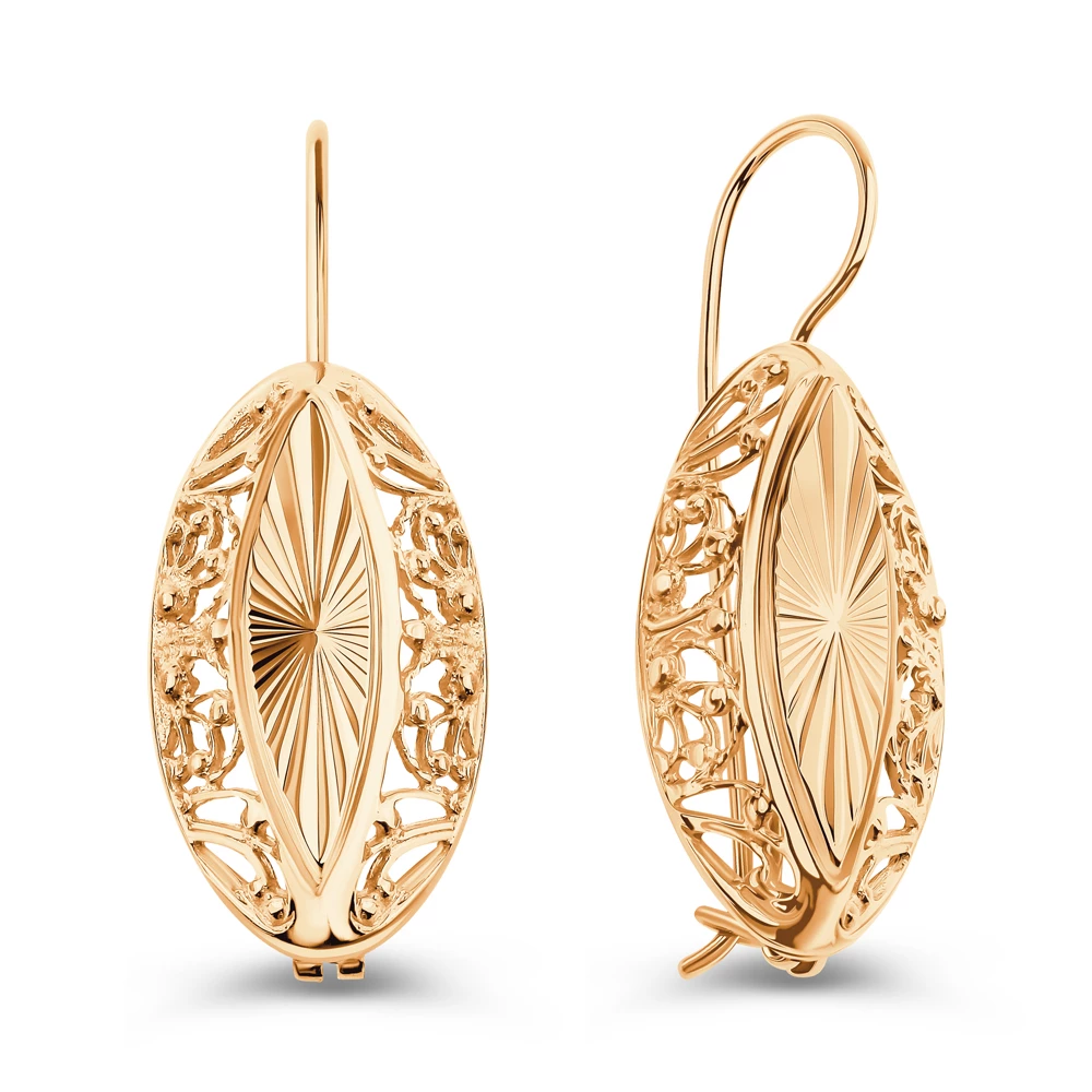 Серьги из красного золота 585 пробы