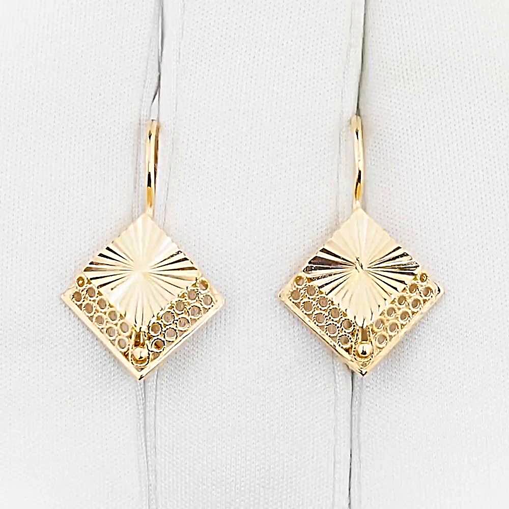 Серьги из красного золота 585 пробы 1