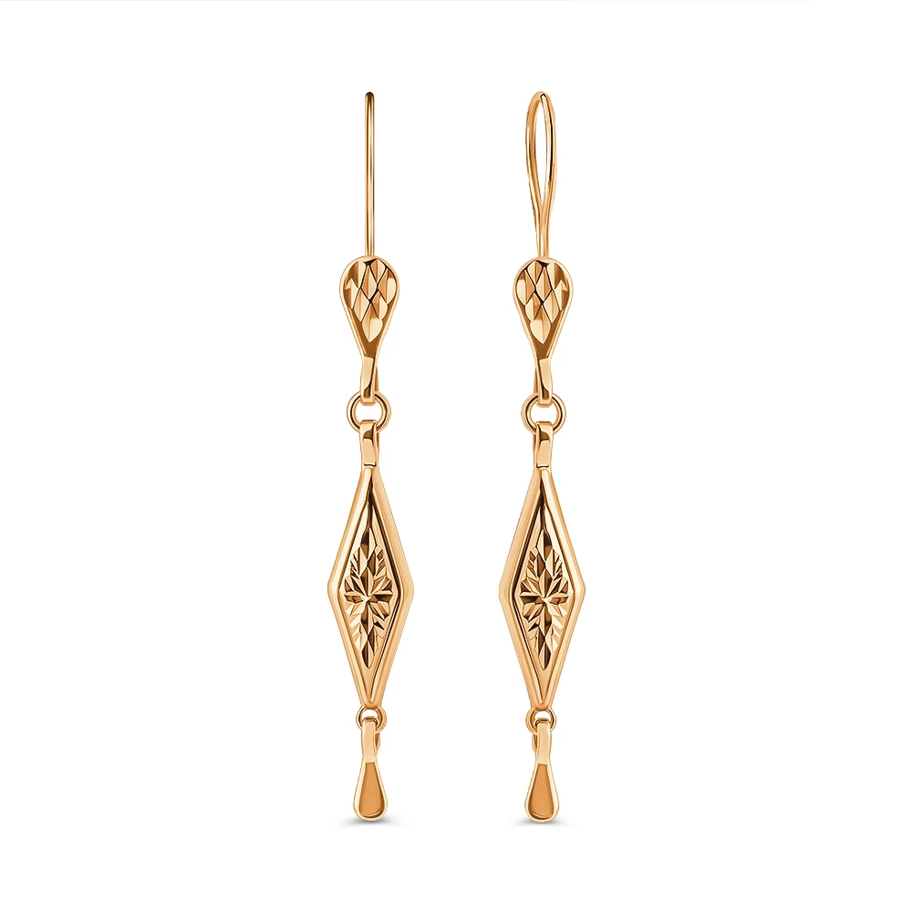 Серьги из красного золота 585 пробы 2