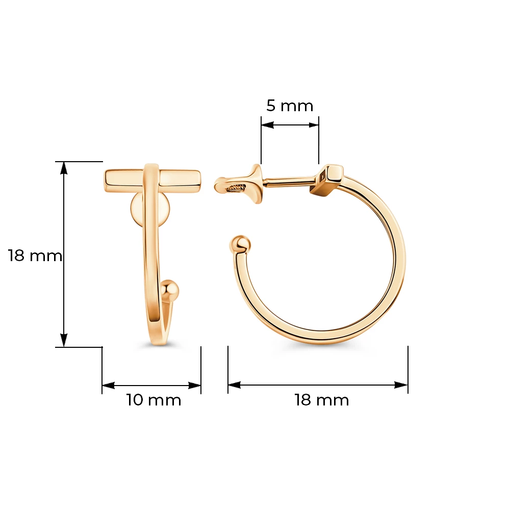 Серьги из красного золота 585 пробы 4