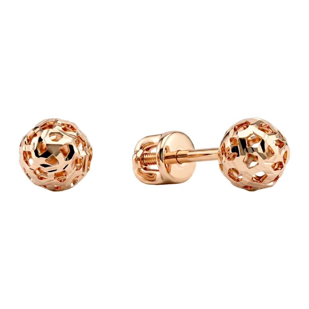 Серьги из красного золота 585 пробы