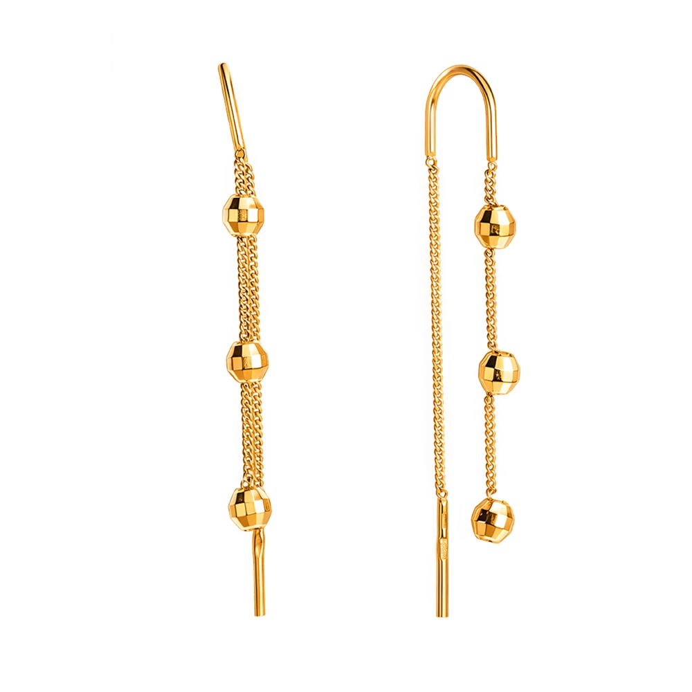 Серьги из красного золота 585 пробы 3