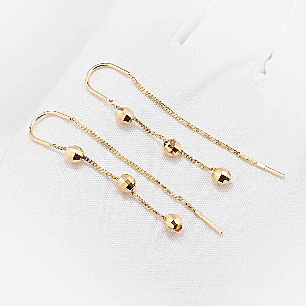 Серьги из красного золота 585 пробы 1