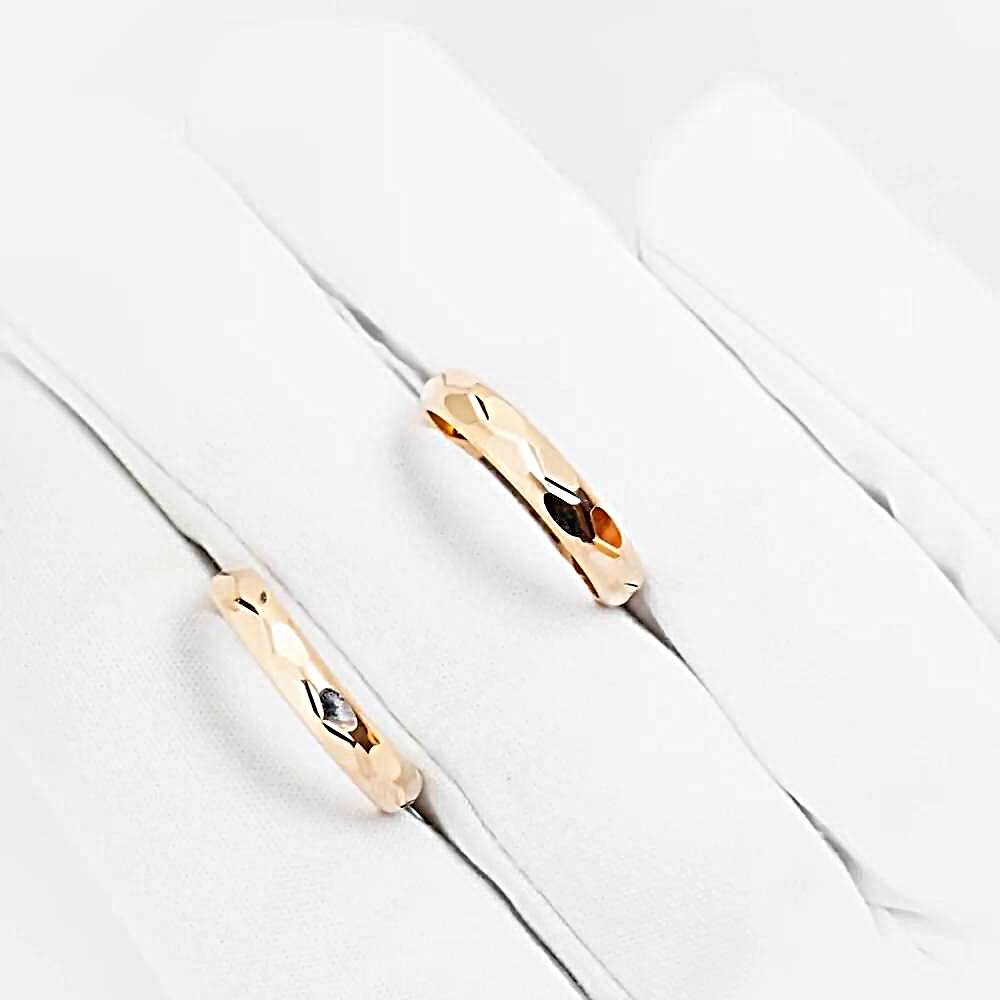 Серьги конго из красного золота 585 пробы 1