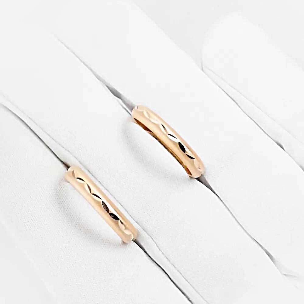 Серьги конго из красного золота 585 пробы 1