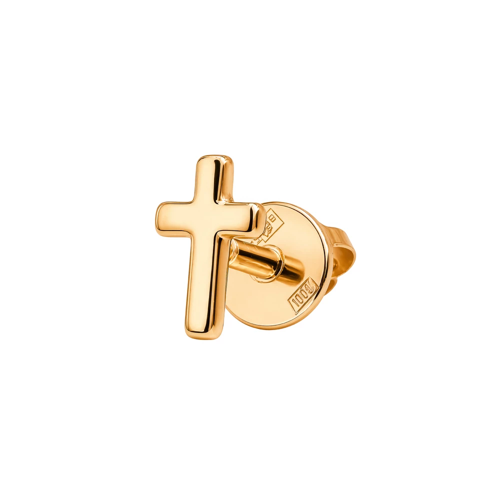 Серьга из красного золота 585 пробы