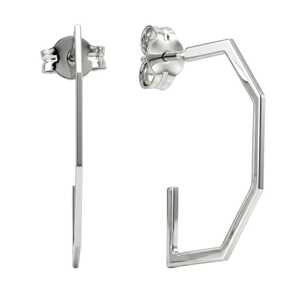 Серьги из белого золота 585 пробы