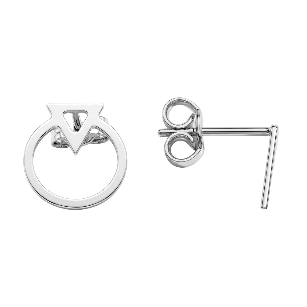 Серьги из белого золота 585 пробы