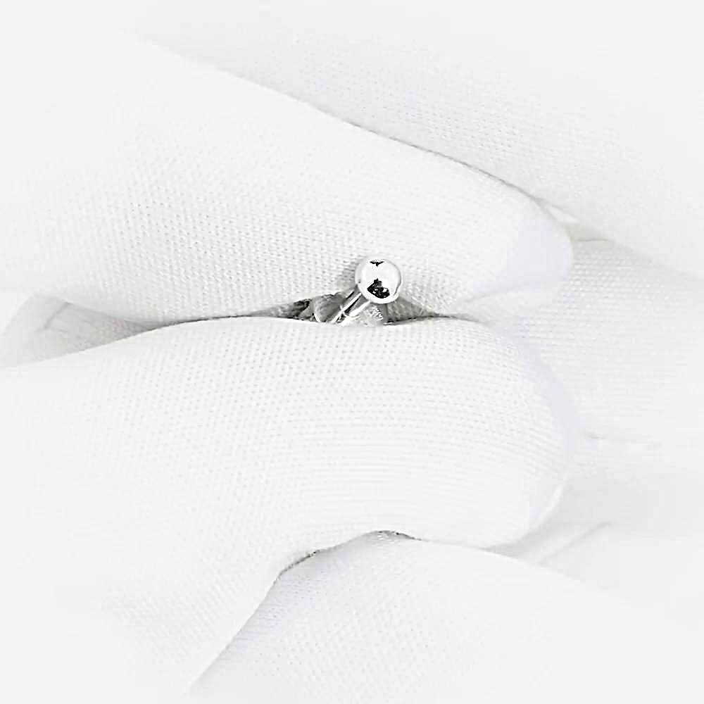 Серьга из белого золота 585 пробы