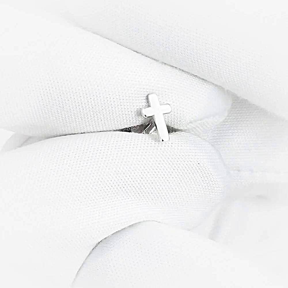 Серьга из белого золота 585 пробы