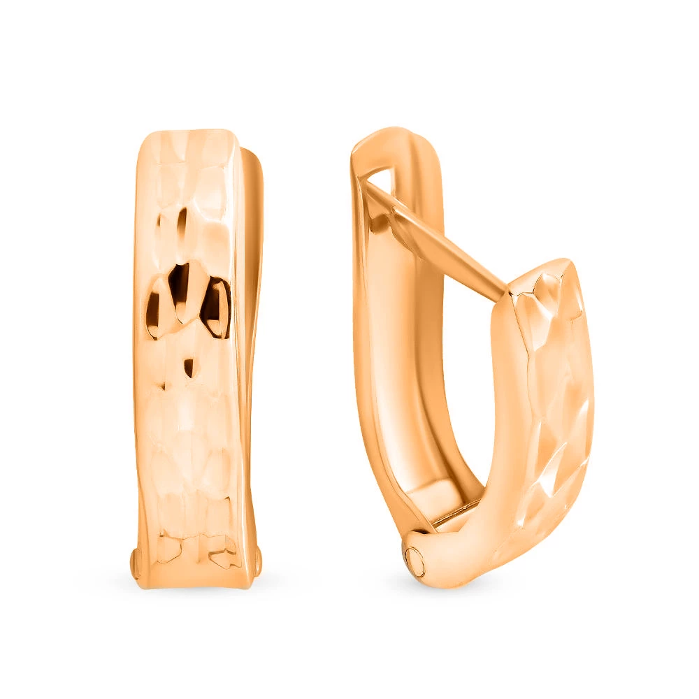 Серьги детские из красного золота 585 пробы 2