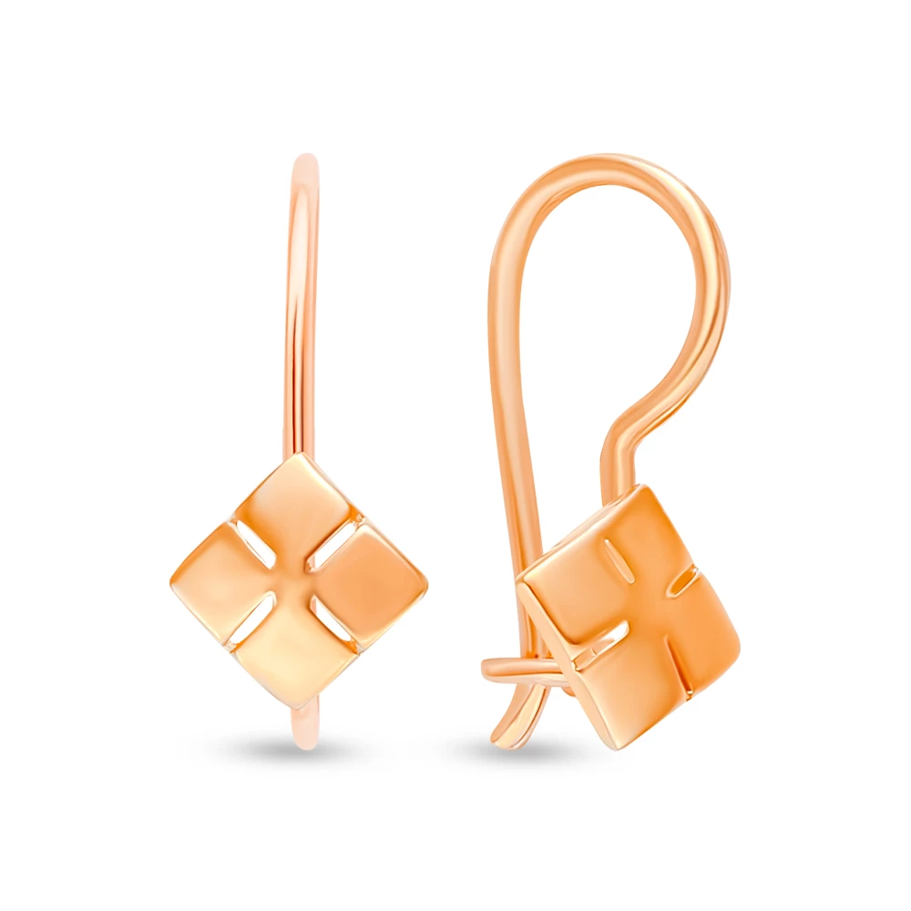 Серьги детские из красного золота 375 пробы 1