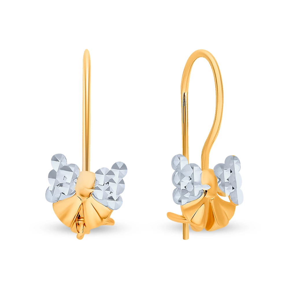 Серьги детские из красного золота 375 пробы 2