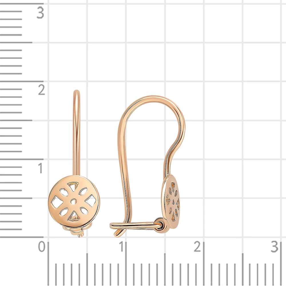 Серьги детские из красного золота 375 пробы 2