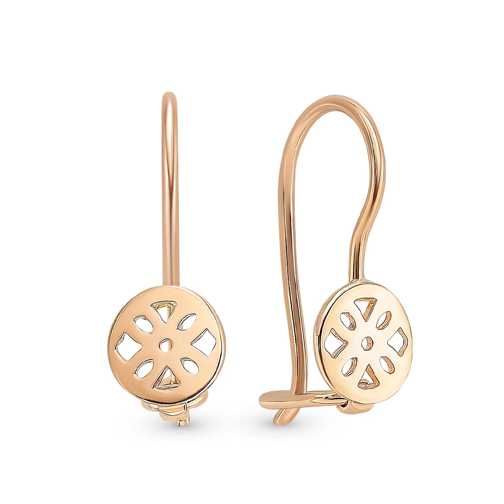 Серьги детские из красного золота 375 пробы 1