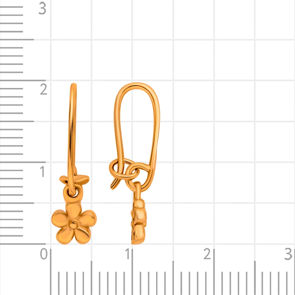 Серьги детские из красного золота 375 пробы 2
