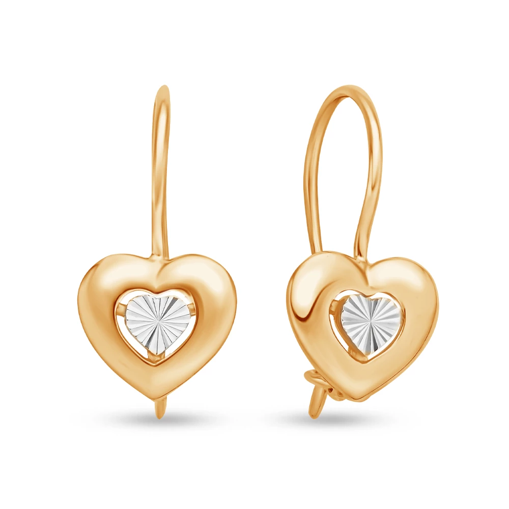 Серьги детские из красного золота 375 пробы 2