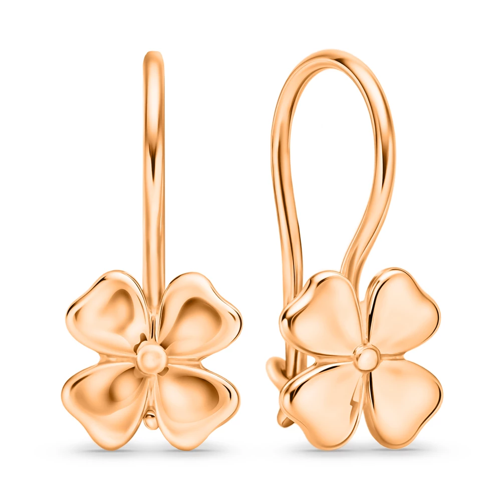 Серьги детские из красного золота 375 пробы 1