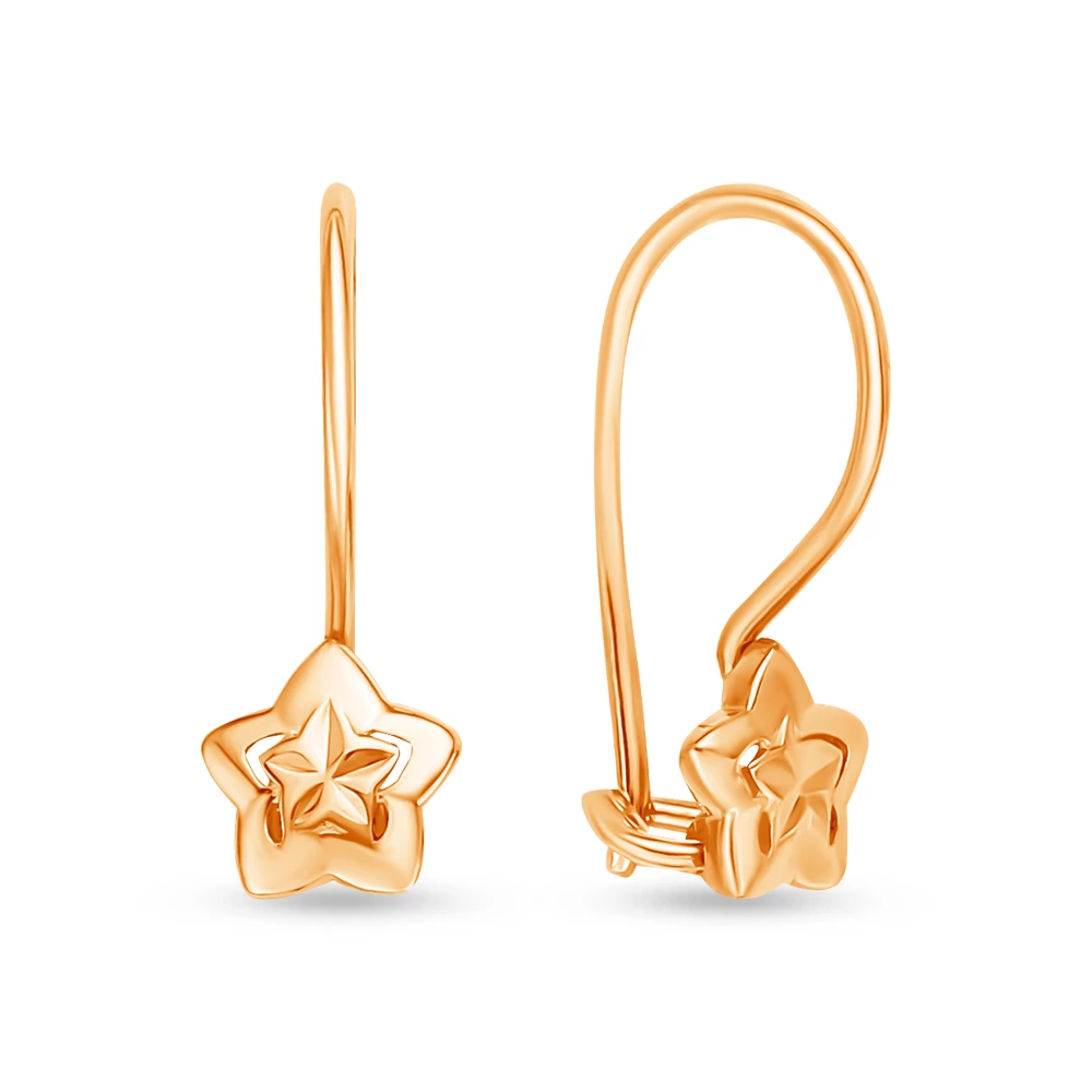 Серьги детские из красного золота 375 пробы 1