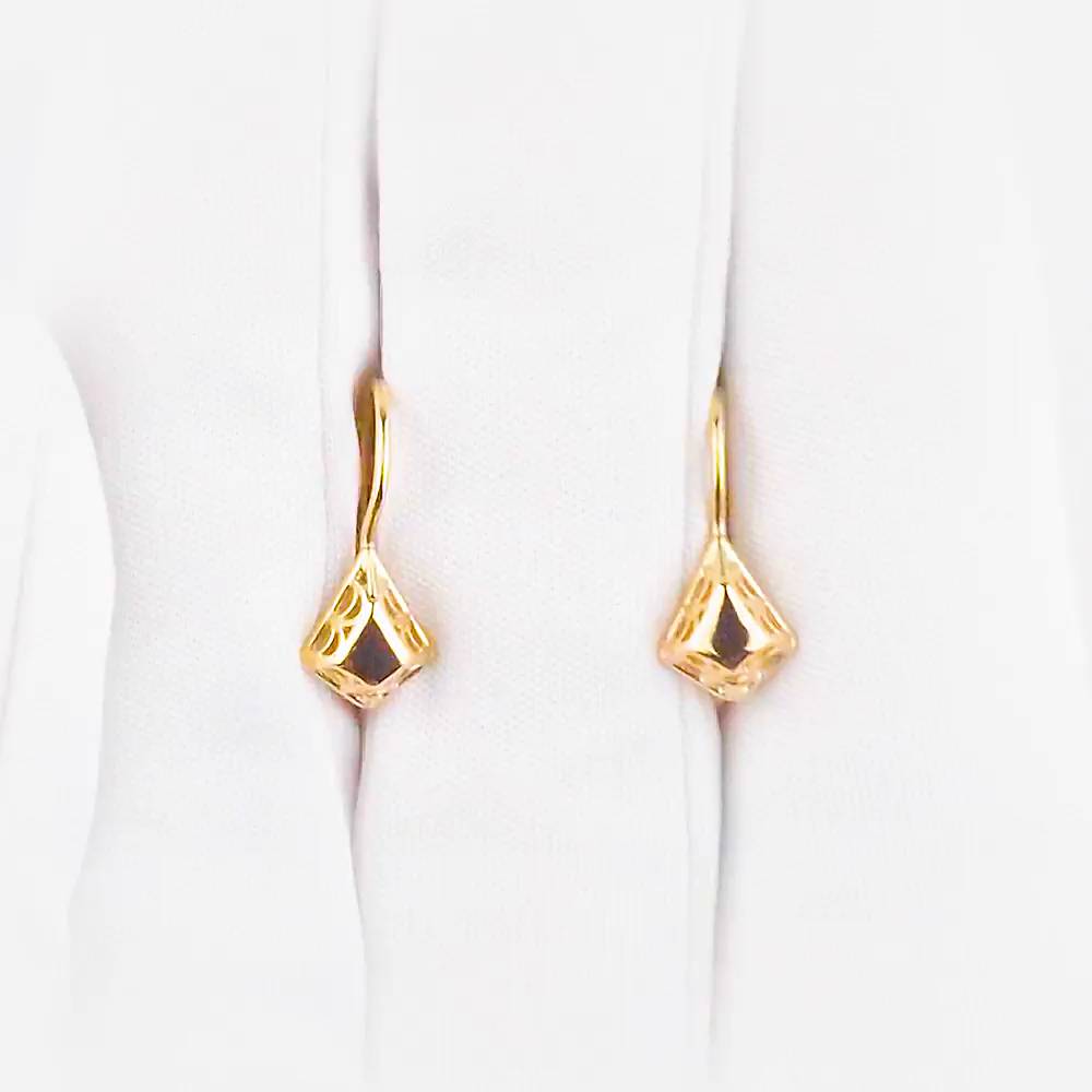 Серьги детские из красного золота 375 пробы 1