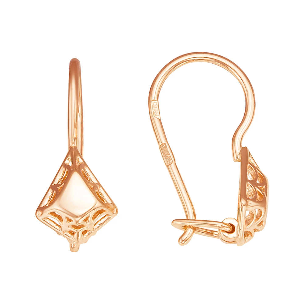 Серьги детские из красного золота 375 пробы 2