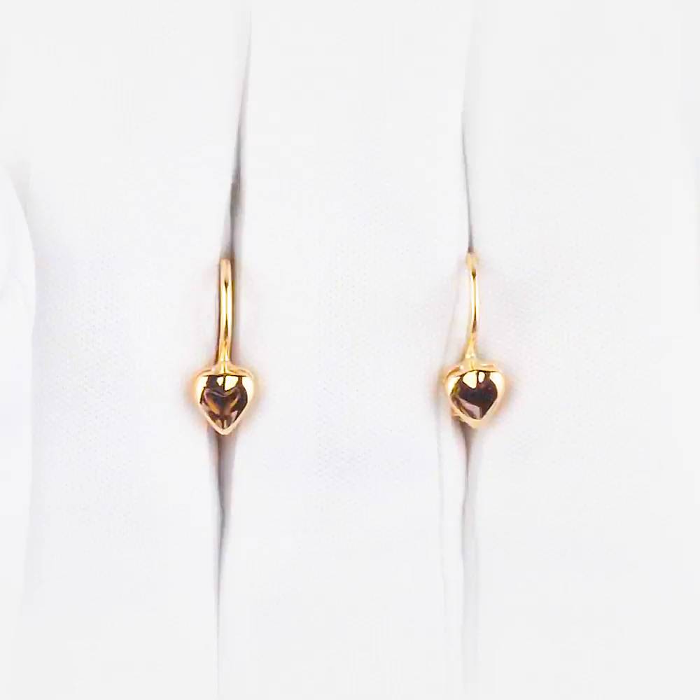 Серьги детские из красного золота 375 пробы 1