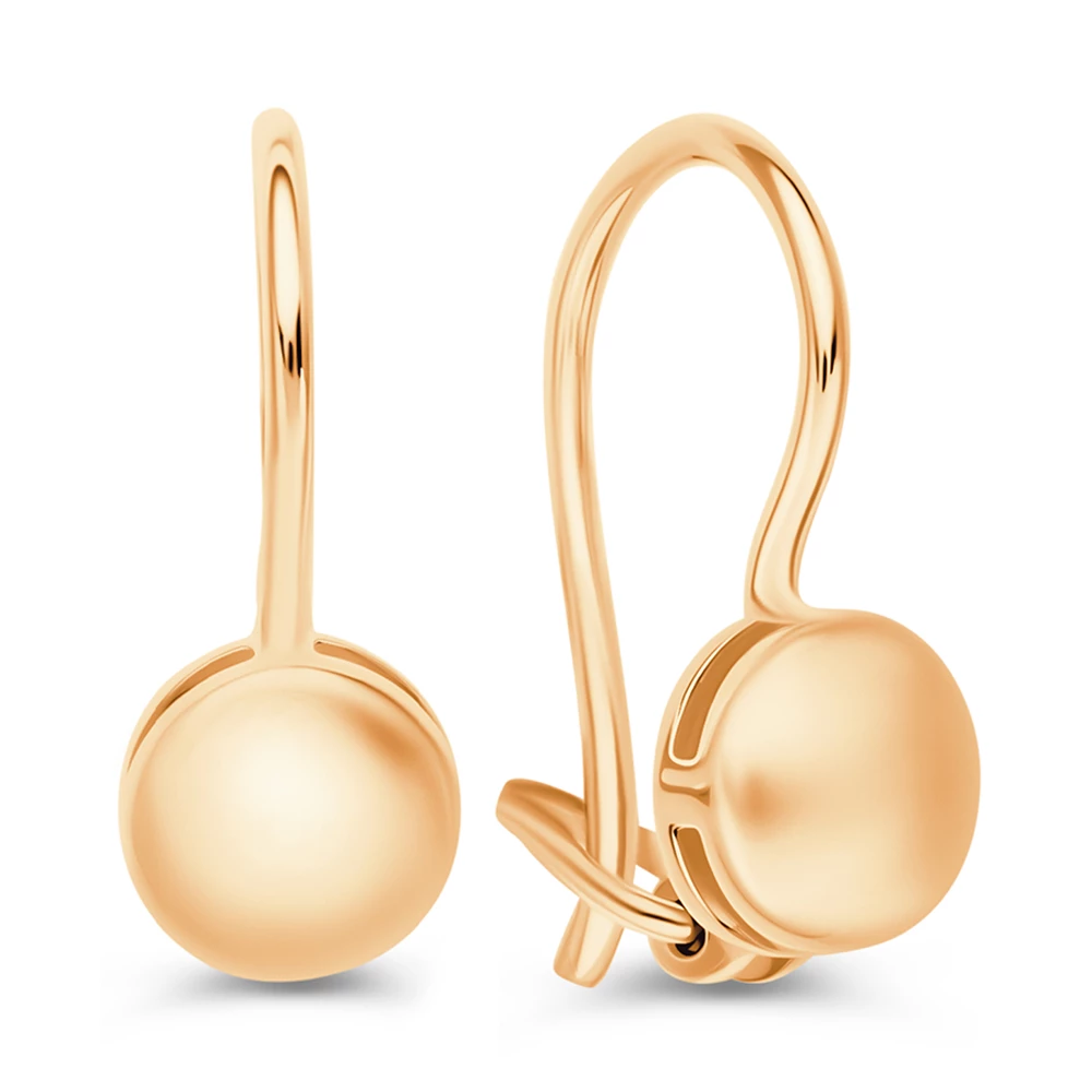 Серьги детские из красного золота 375 пробы 1