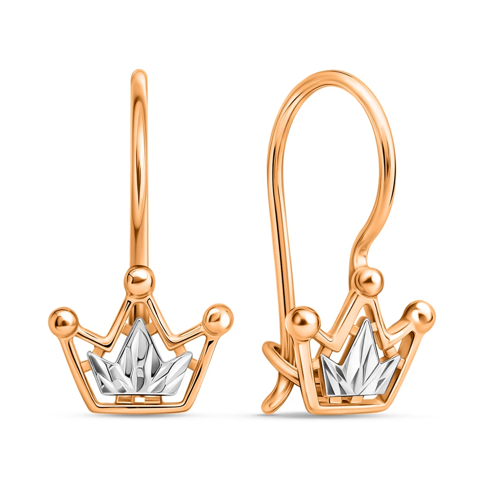 Серьги детские из красного золота 585 пробы 2