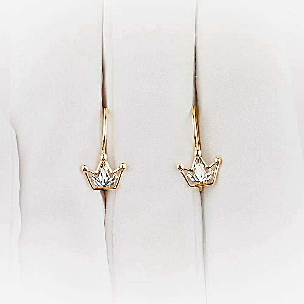 Серьги детские из красного золота 585 пробы 1
