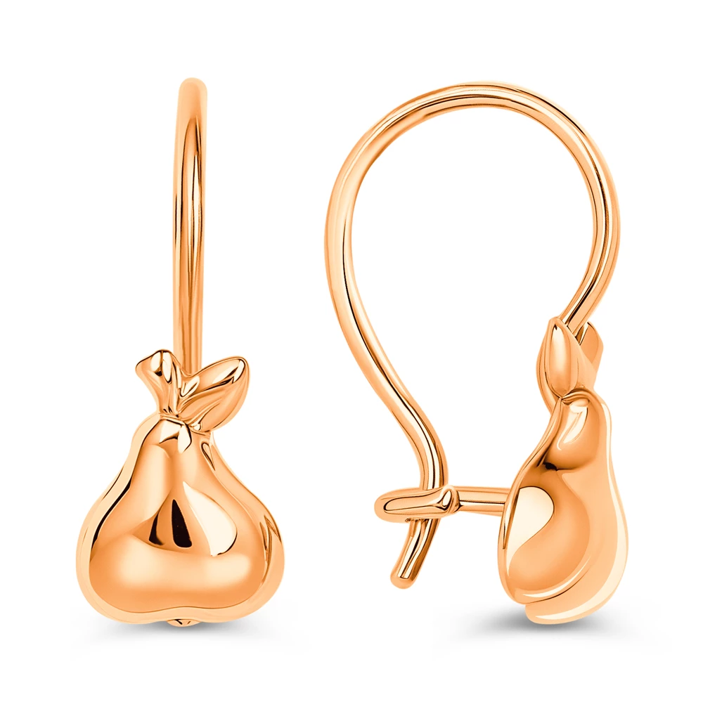 Серьги детские из красного золота 585 пробы 3