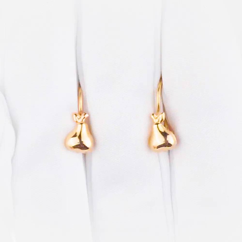 Серьги детские из красного золота 585 пробы 1