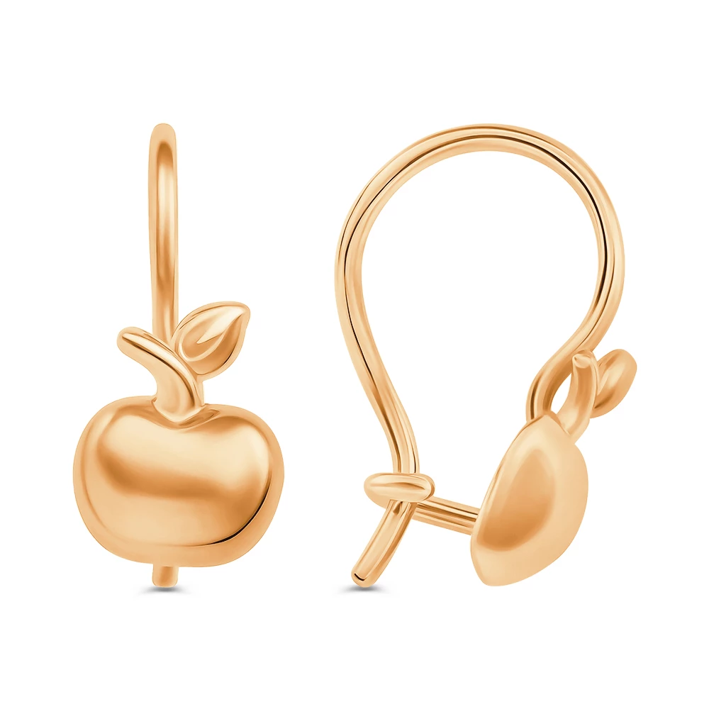 Серьги детские из красного золота 585 пробы 3