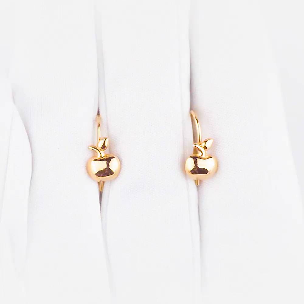 Серьги детские из красного золота 585 пробы 1