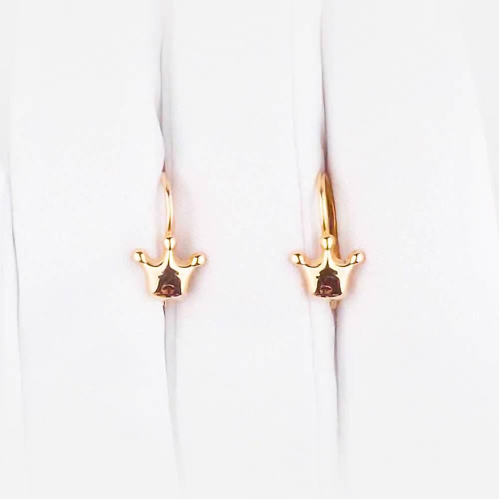 Серьги детские из красного золота 585 пробы 1