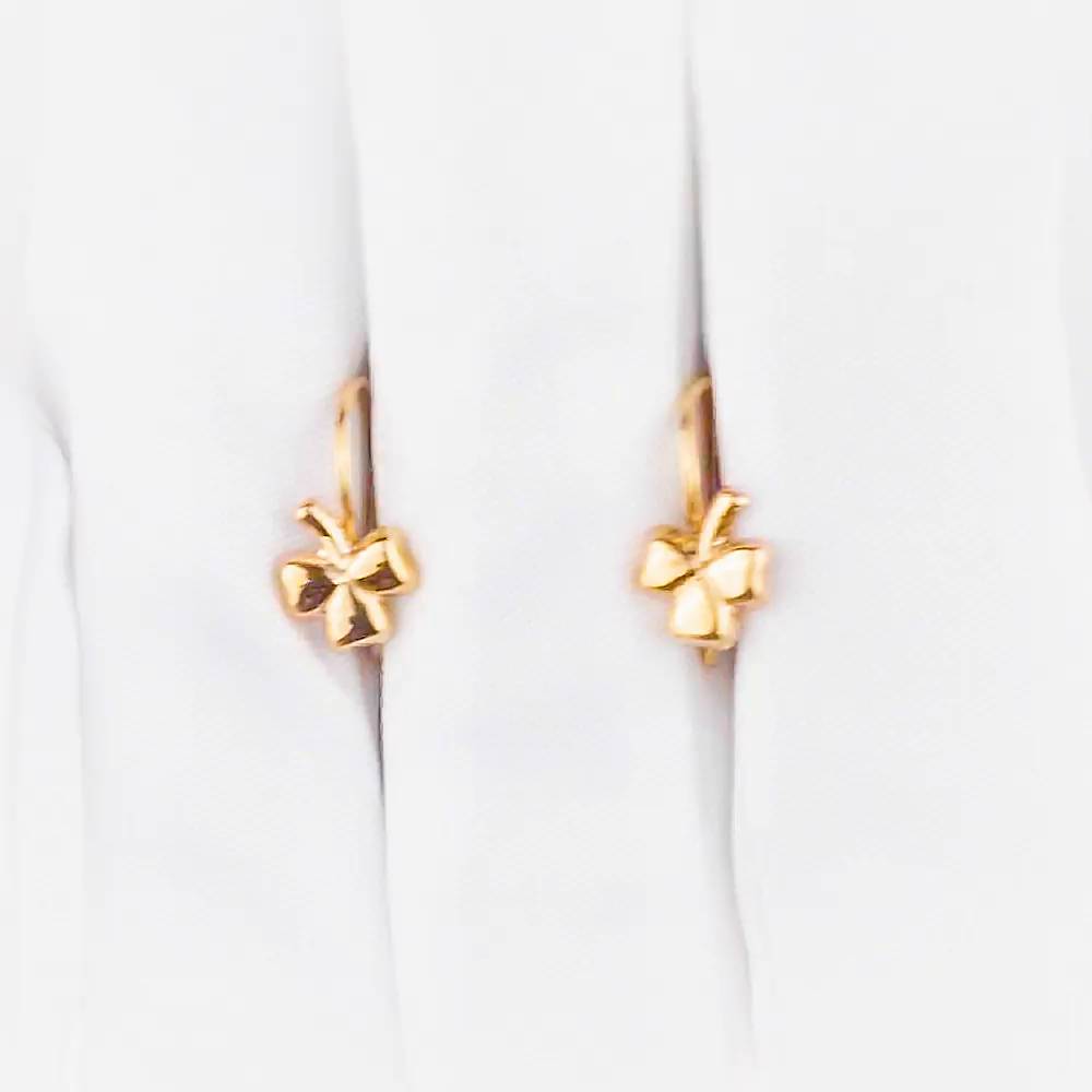 Серьги детские из красного золота 585 пробы 1